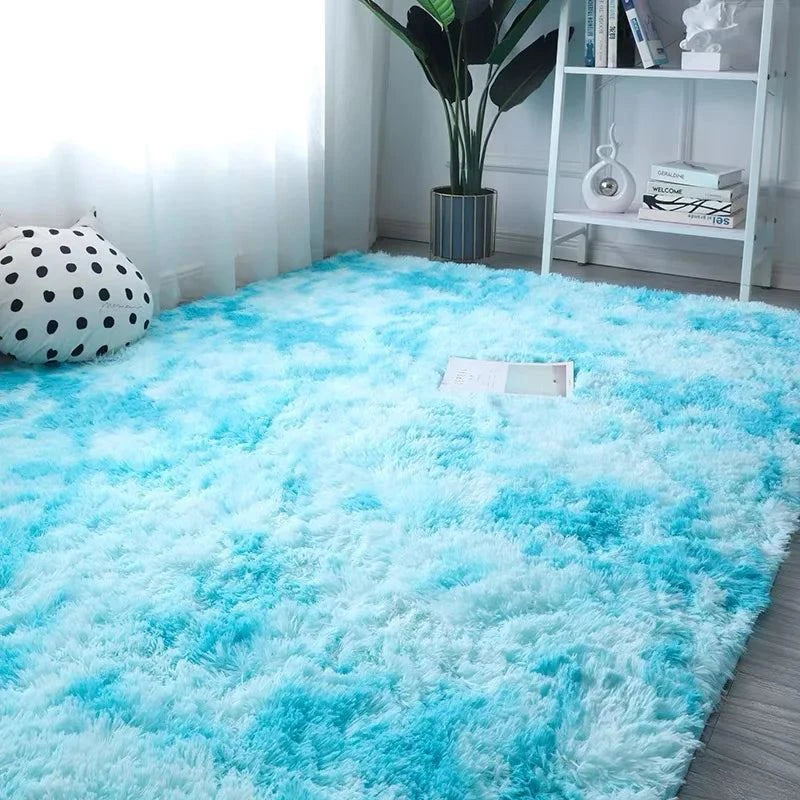 Tie-Dye Plush Carpet - Soft Fluffy Living Room Bedroom Mat - Julia M LifeStyles