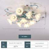 Romantic Rose Flower Ceiling Lamp - Pastoral Style Chandelier
