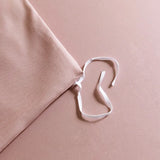 Luxury 1000TC Egyptian Cotton Duvet Cover Set with Silver Embroidery