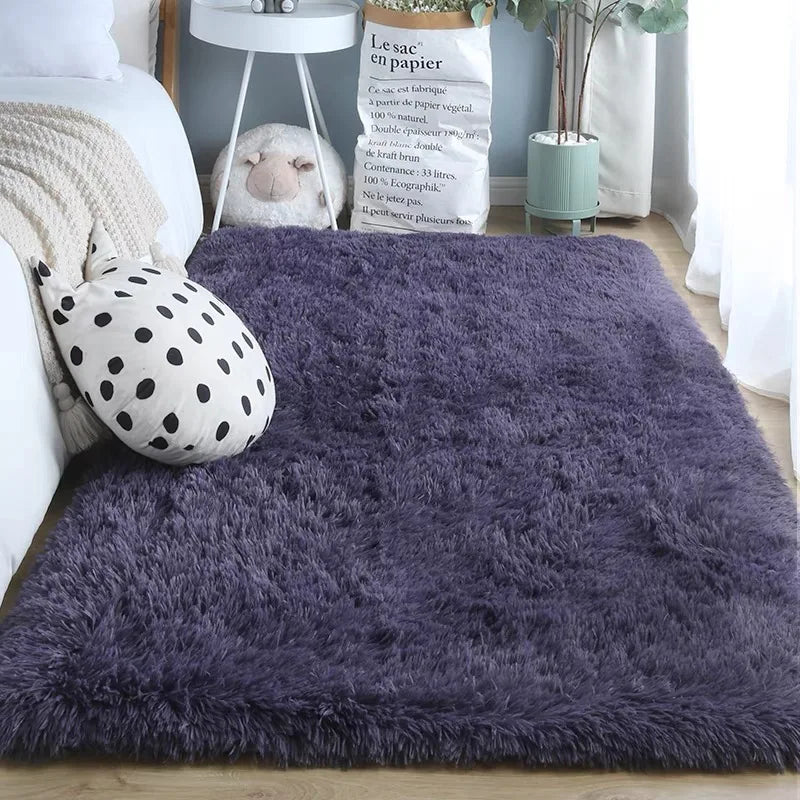 Tie-Dye Plush Carpet - Soft Fluffy Living Room Bedroom Mat