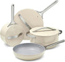 Nonstick Ceramic Cookware Set (12 Piece) Pots, Pans, 3 Lids and Kitchen Storage - Non Toxic - Oven Safe & Compatible Julia M LifeStyles