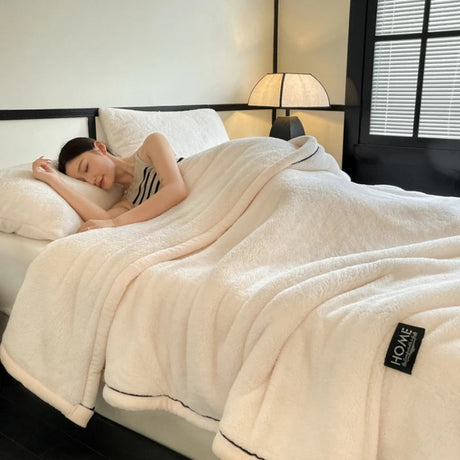 Plush Warm Winter Blanket A Grade Coral Fleece Flannel Soft Thick Bed Blankets for Sofa Single Double Couple Furry Bedspread Julia M LifeStyles