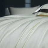 Premium 1400TC Egyptian Cotton Smooth Soft Bedding Set Chic White Grey Patchwork Duvet Cover Flat/Fitted Bed Sheet Pillowcases