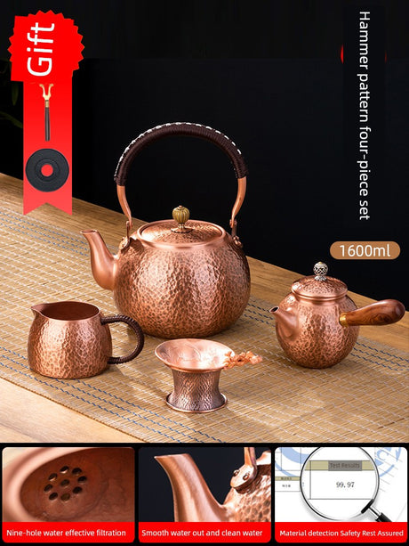 Handmade Outdoor Stove for Making Tea Copper Pot