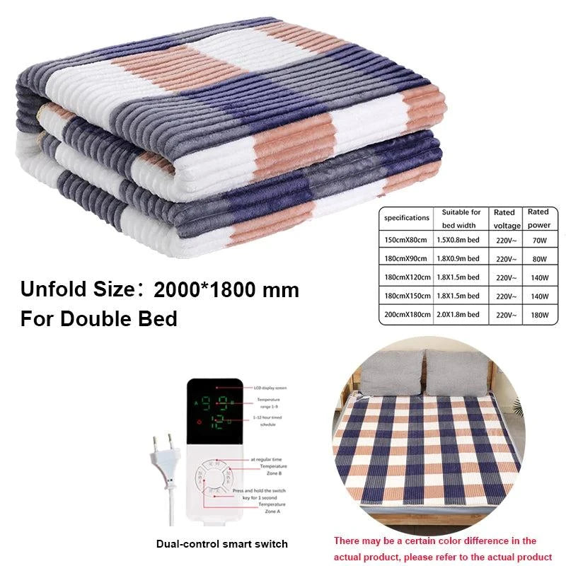 Smart Electric Heating Blanket with Automatic Thermostat - Julia M LifeStyles