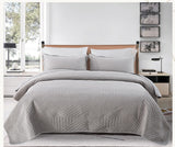 Fleece-Lined Quilted Bed Cover Set for Cozy Elegance