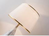 Metal Bedroom Bedside Lamp Modern Simple Cloth Cover Decorative Desk Lamp Nordic Hotel Living Room Office Reading Lamp