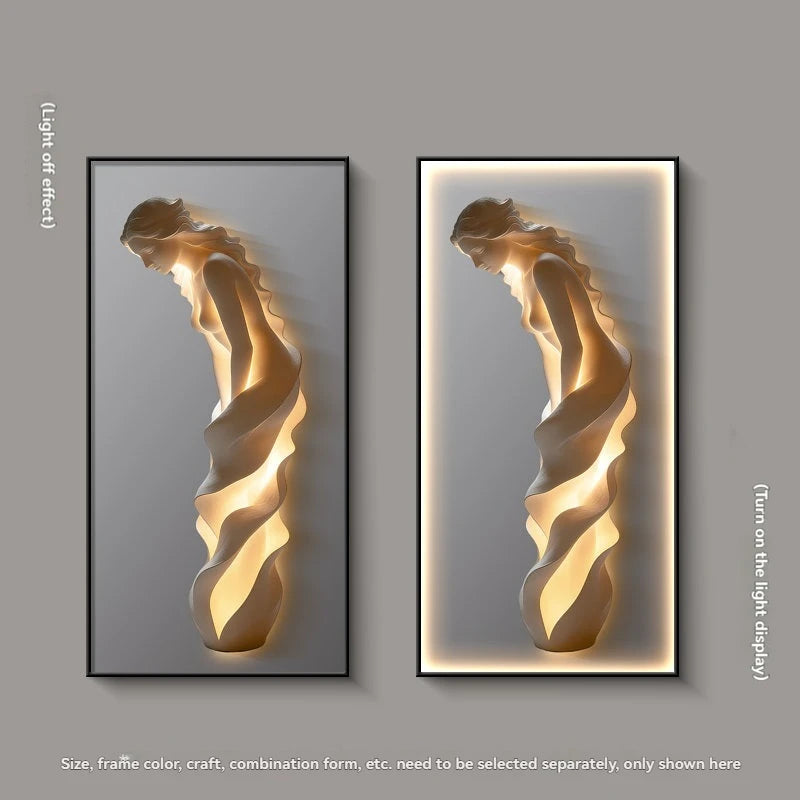 Lumière Entrance Wall Art | Illuminated Abstract Canvas