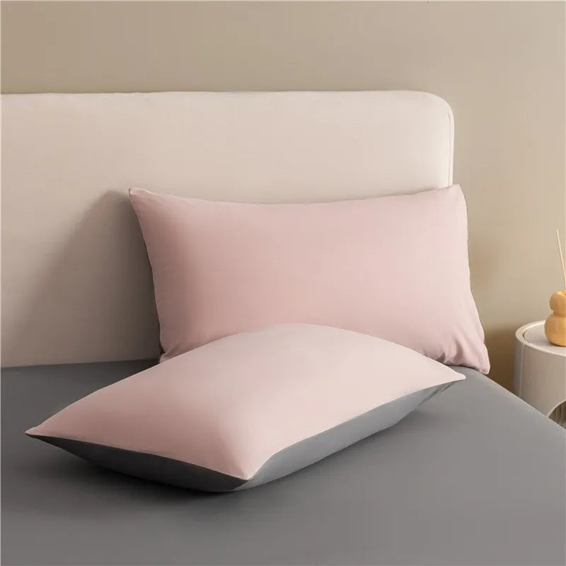 Reversible Brushed Cotton Duvet Cover Set with Pillowcases in Multiple Sizes