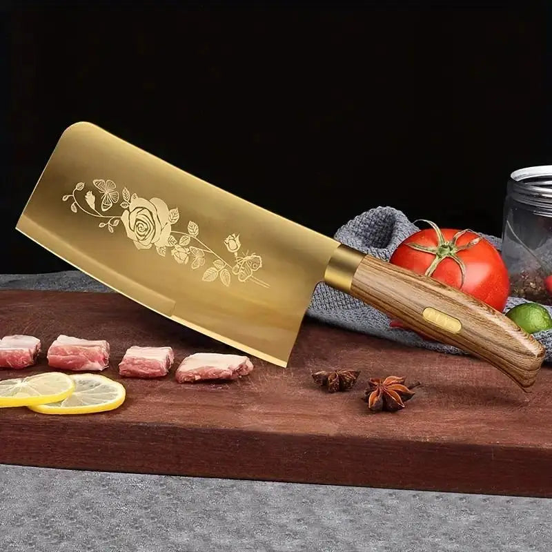 4-Piece Titanium-Coated Kitchen Knife Set