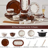 Retro Rose Household Anti-Slip full travel dish set is very luxurious luxury bowl kitchen dinner sets ceramic plates porcelain