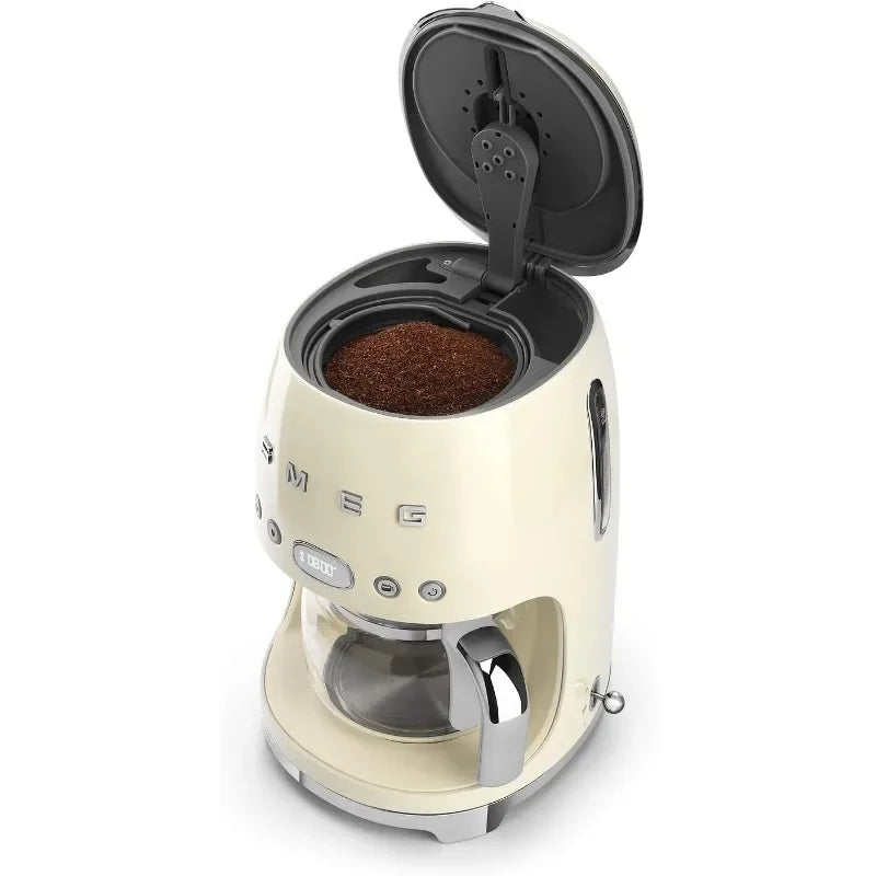 SMEG 50's Retro Drip Coffee Machine with 10-Cup Carafe and Auto Start Julia M LifeStyles