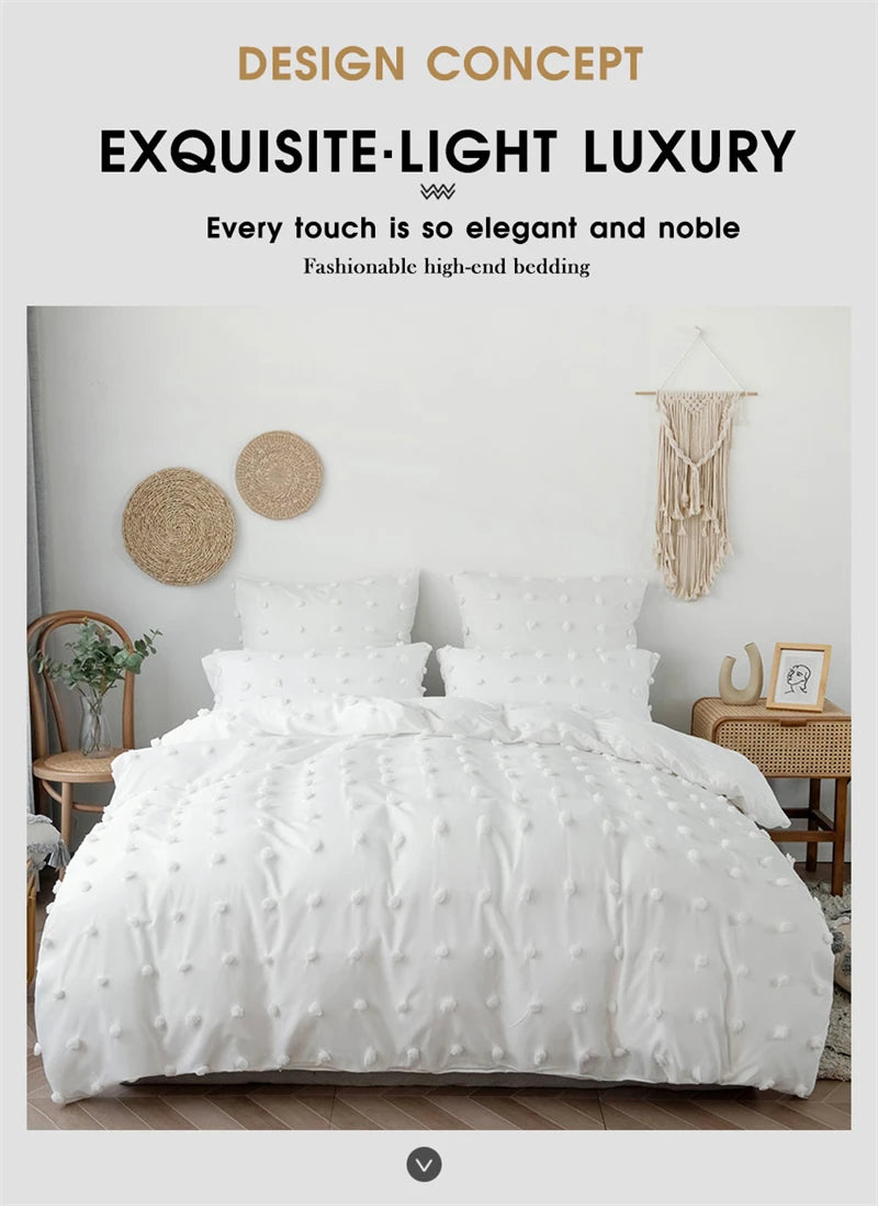 Crafts Furball King Size Bedding Set Queen Size Double Duvet Cover Set 200x200 High Quality Tufted Quilt Cover and Pillow Cases