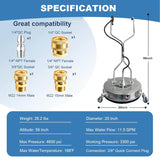 20" 4600 PSI Pressure Washer Surface Cleaner with Dual Handles