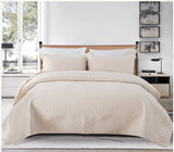 Fleece-Lined Quilted Bed Cover Set for Cozy Elegance