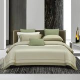 Luxury Long Staple Cotton Bedding 4/7Pcs, Sateen Weave Natural Super King Soft Chic Patchwork Duvet cover Bed Sheet Pillowcases