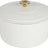 Artisan 7-Quart Round Dutch Oven - Matte Linen White w/Gold Knob Julia M Home & Kitchen