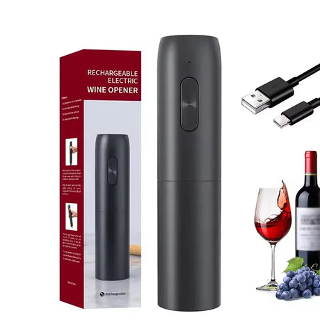 4-in-1 Electric Bottle Wine Opener Set Rechargeable Electric Automatic Corkscrew Wine Opener Set Wine Stopper, Wine Pourer Julia M Home & Kitchen