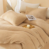 Plush Fleece Duvet Cover Set with Sheet, 4-Piece