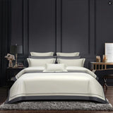 Luxury Long Staple Cotton Bedding 4/7Pcs, Sateen Weave Natural Super King Soft Chic Patchwork Duvet cover Bed Sheet Pillowcases