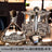 Glass Crystal Luxury Red Wine Glass Set Crystal Silk Iceberg Decanter Diamond Wine Glass Julia M Home & Kitchen