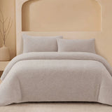 Plush Fleece Duvet Cover Set with Sheet, 4-Piece
