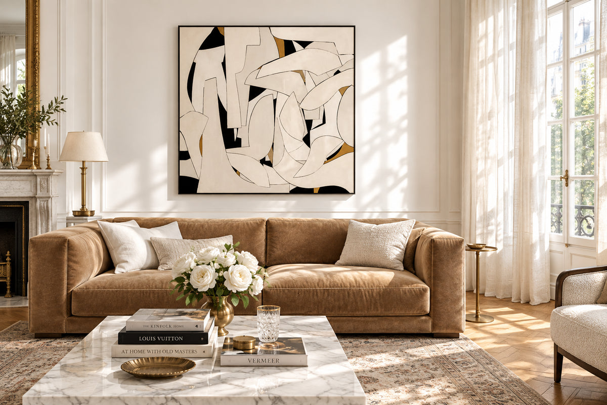 Atelier Serein Textured Canvas | Handmade Wabi-Sabi Abstract Wall Art