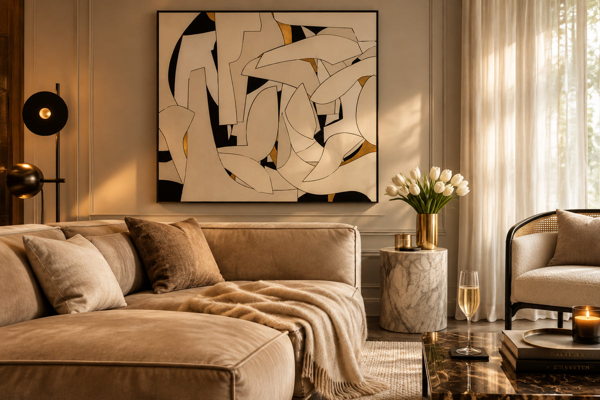 Atelier Serein Textured Canvas | Handmade Wabi-Sabi Abstract Wall Art