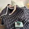 Cozy Coral Fleece Rabbit Fur Blanket for Sofa & Bedroom Julia M LifeStyles