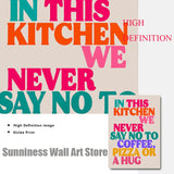 "Colourful Kitchen Quote Canvas Print"