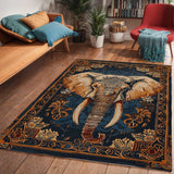 Retro Elephant Print Carpet