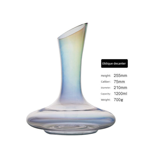 Japanese-Style Colorful Crystal Wine Goblet - Rainbow Champagne Glass