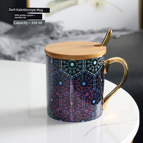 Florence Exquisite European-Style Bone China Mug with Lid and Spoon Julia M LifeStyles