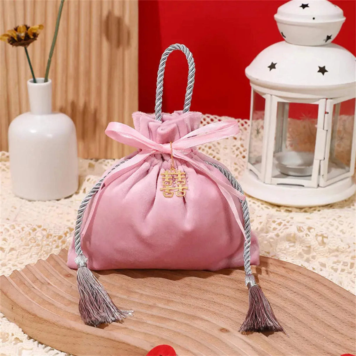 Luxury Packing Drawstring Velvet Pouch Sachet Gift Bag