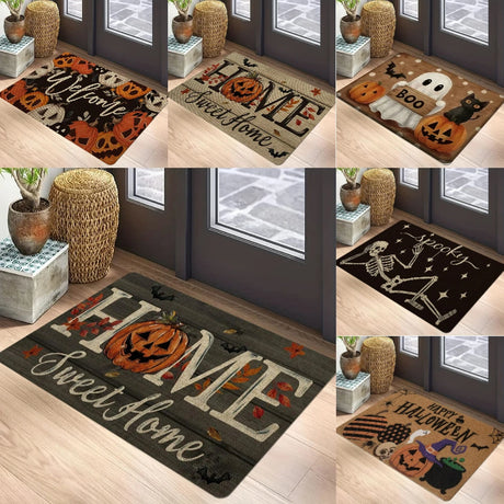 Happy Halloween Pumpkin Welcome Doormat - Julia M LifeStyles