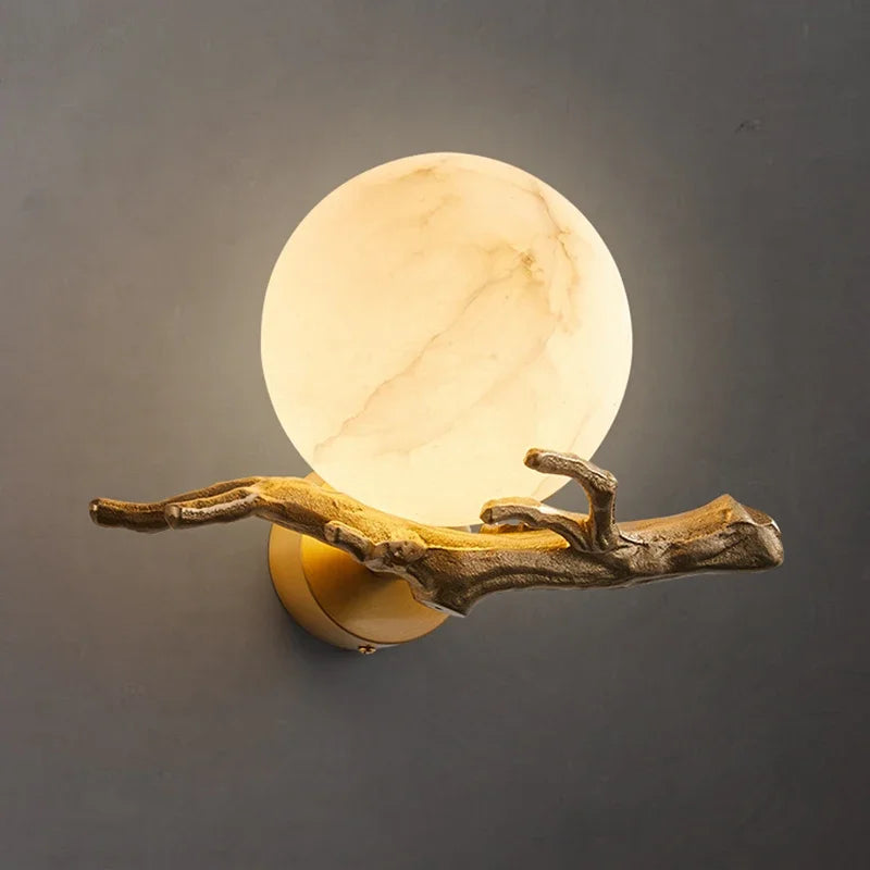 Carrara Marble Outdoor Wall Sconce