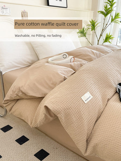Sumptuous Cotton Waffle Duvet Cover Set – Elegant Autumn & Winter Bedding Julia M LifeStyles