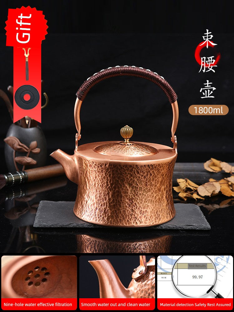 Handmade Outdoor Stove for Making Tea Copper Pot