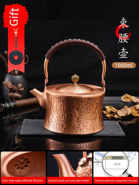 Handmade Outdoor Stove for Making Tea Copper Pot