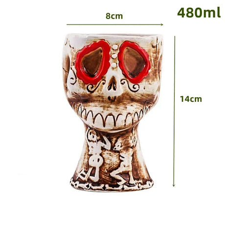 Exotic Tiki Ceramic Cocktail Glass 🍹 - Julia M LifeStyles