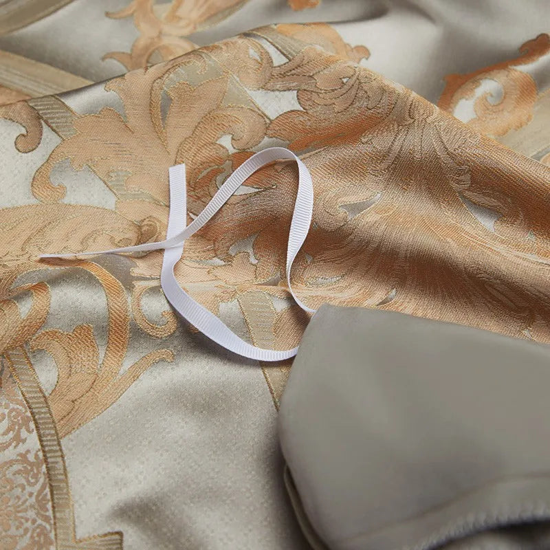 Silk-Like Satin 7-Piece Duvet Cover Set with Double Stitching & Pillowcases - Julia M LifeStyles