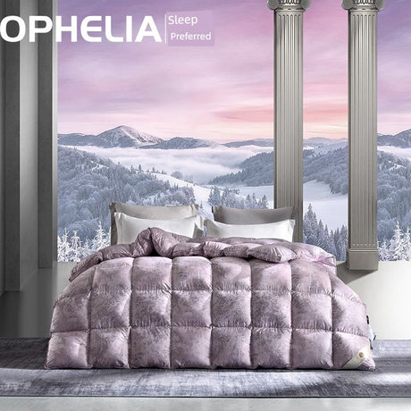 Italy Import Silk Duvet 95 White Goose down Quilt Winter Quilt Thickened Mute Floor Heating Air-Conditioning Quilt Julia M Home & Kitchen