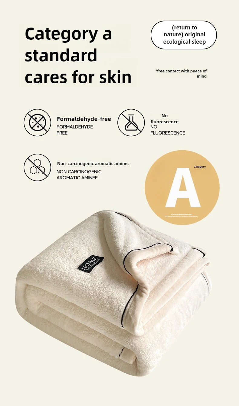 Plush Warm Winter Blanket A Grade Coral Fleece Flannel Soft Thick Bed Blankets for Sofa Single Double Couple Furry Bedspread Julia M LifeStyles