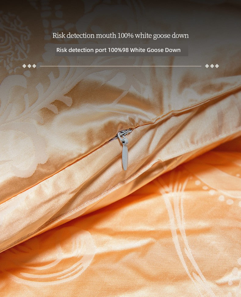 Italy Import Silk Duvet 95 White Goose down Quilt Winter Quilt Thickened Heattech Mute Floor Heating Air-Conditioning Quilt Julia M LifeStyles