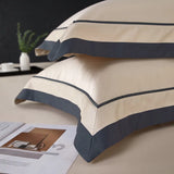 Luxury Long Staple Cotton Bedding 4/7Pcs, Sateen Weave Natural Super King Soft Chic Patchwork Duvet cover Bed Sheet Pillowcases