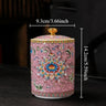 1PC Ceramic Storage Jar with Lid Coffee Table Tea Jar Living Room Candy Jar Household Kitchen Supplies Cereal Dispenser Julia M LifeStyles