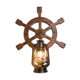 Mariner Wood & Iron Wall Sconce