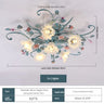 Romantic Rose Flower Ceiling Lamp - Pastoral Style Chandelier