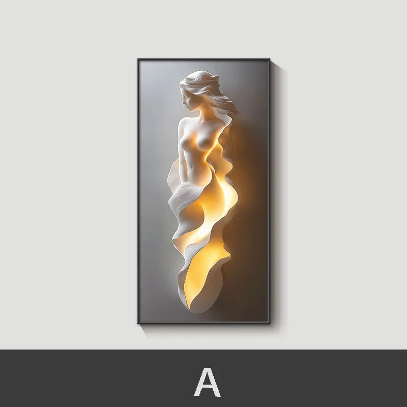 Lumière Entrance Wall Art | Illuminated Abstract Canvas
