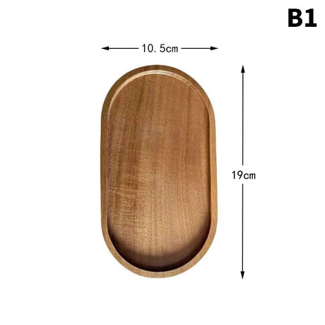 Tableware Solid Wood Food Tray Round Rectangle Dessert Plate Japanese-style Wooden Snack Fruit Tea Saucer Pallet Bread Board Julia M LifeStyles